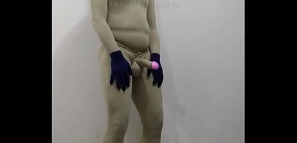 Zentai penis femdom slave cbt